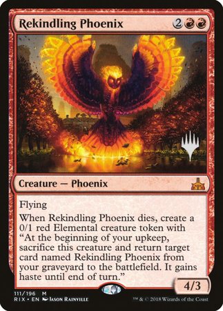 Rekindling Phoenix [Rivals of Ixalan Promos] | Gaming Infinity