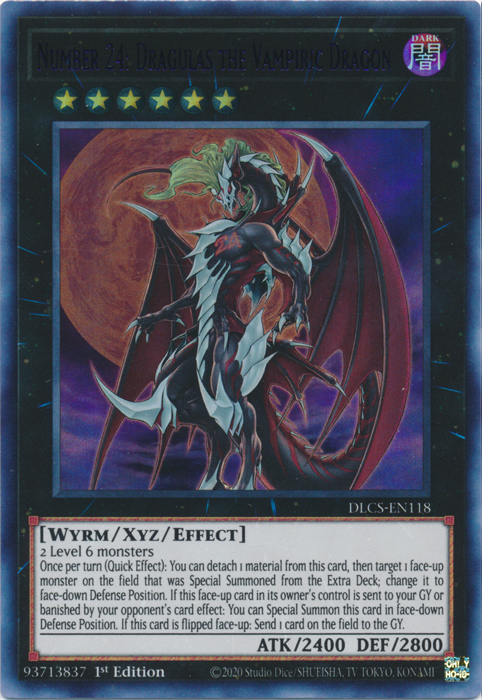 Number 24: Dragulas the Vampiric Dragon (Purple) [DLCS-EN118] Ultra Rare | Gaming Infinity