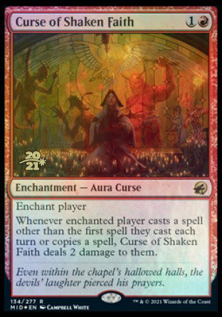 Curse of Shaken Faith [Innistrad: Midnight Hunt Prerelease Promos] | Gaming Infinity