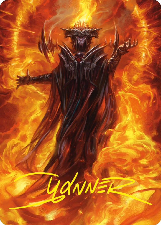 Sauron, the Dark Lord Art Card (Gold-Stamped Signature) [The Lord of the Rings: Tales of Middle-earth Art Series] | Gaming Infinity