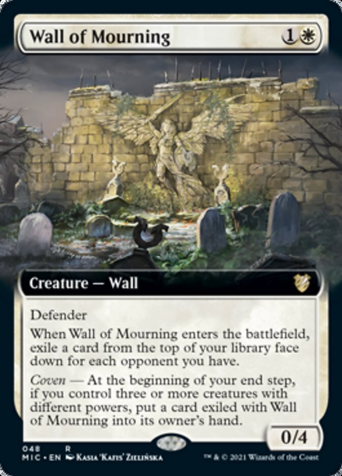 Wall of Mourning (Extended) [Innistrad: Midnight Hunt Commander] | Gaming Infinity