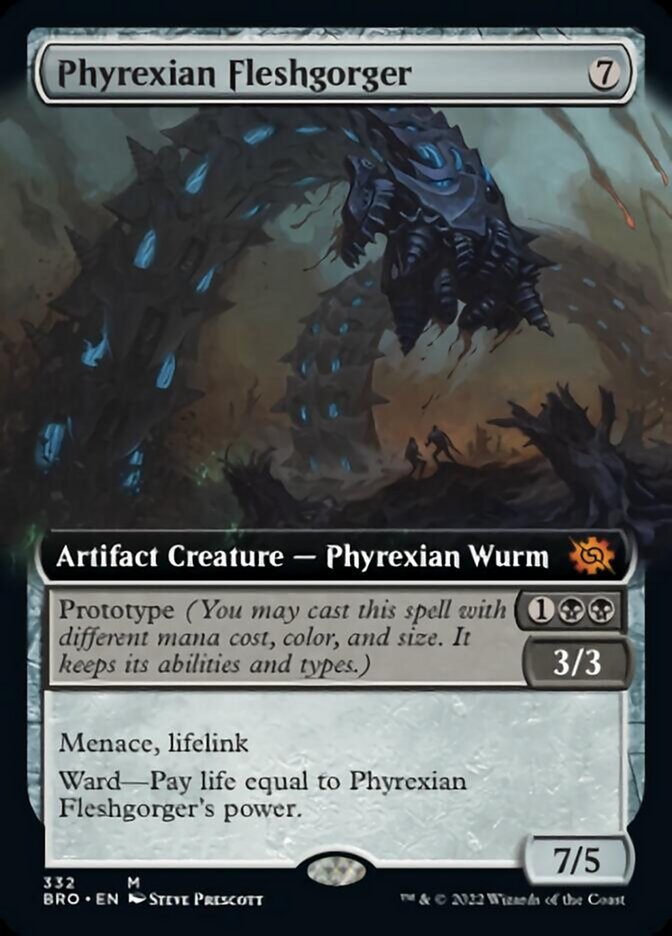 Phyrexian Fleshgorger (Extended Art) [The Brothers' War] | Gaming Infinity