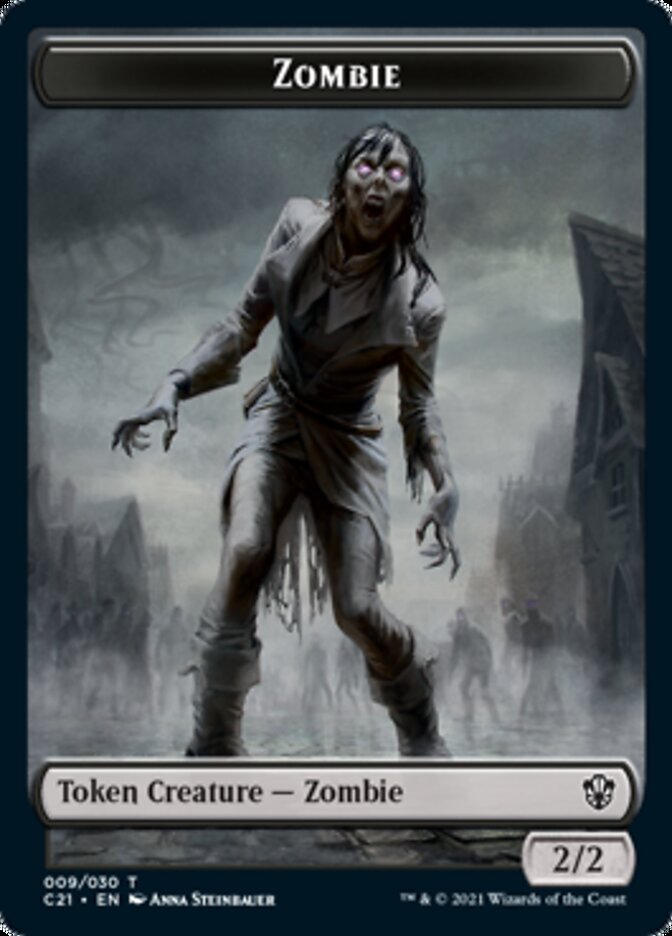 Zombie // Spirit Token [Commander 2021 Tokens] | Gaming Infinity