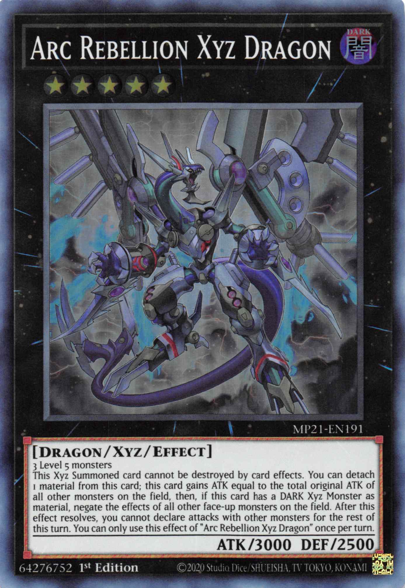 Arc Rebellion Xyz Dragon [MP21-EN191] Super Rare | Gaming Infinity