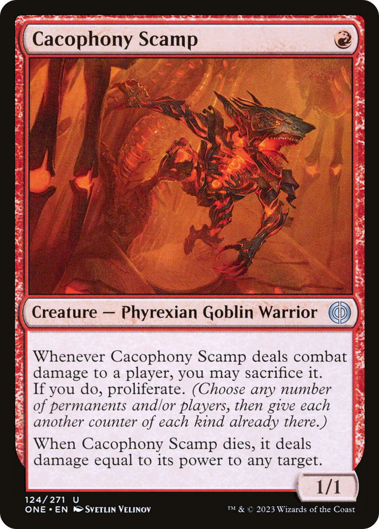 Cacophony Scamp [Phyrexia: All Will Be One] | Gaming Infinity