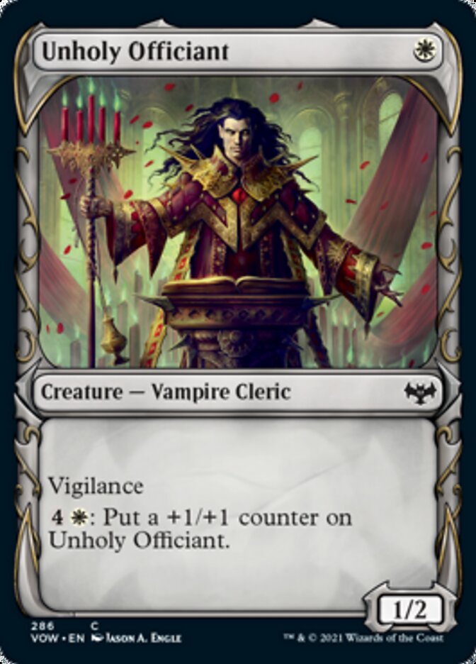 Unholy Officiant (Showcase Fang Frame) [Innistrad: Crimson Vow] | Gaming Infinity