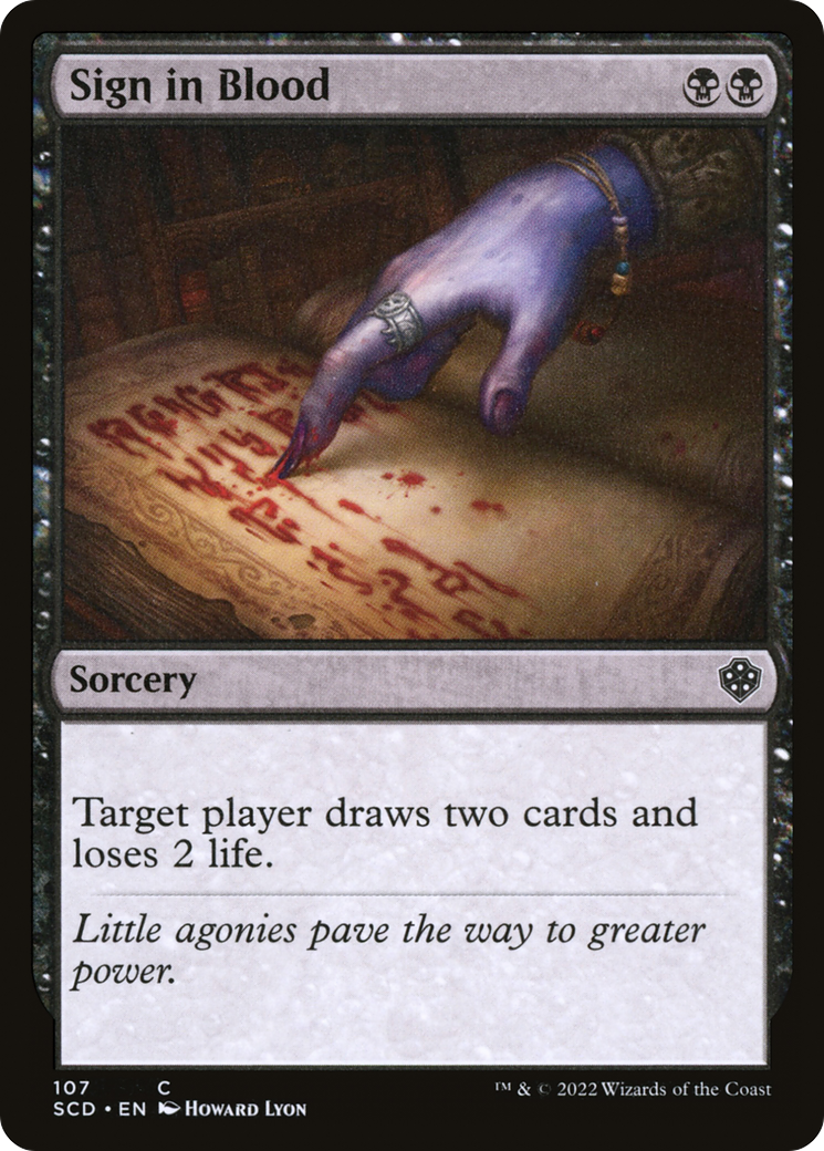 Sign in Blood [Starter Commander Decks] | Gaming Infinity