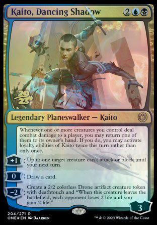 Kaito, Dancing Shadow [Phyrexia: All Will Be One Prerelease Promos] | Gaming Infinity