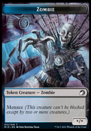 Zombie Token (015) [Innistrad: Midnight Hunt Tokens] | Gaming Infinity
