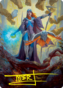 Kasmina, Enigma Sage Art Card (Gold-Stamped Signature) [Strixhaven: School of Mages Art Series] | Gaming Infinity