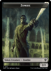 City's Blessing // Zombie Double-Sided Token [Murders at Karlov Manor Commander Tokens] | Gaming Infinity