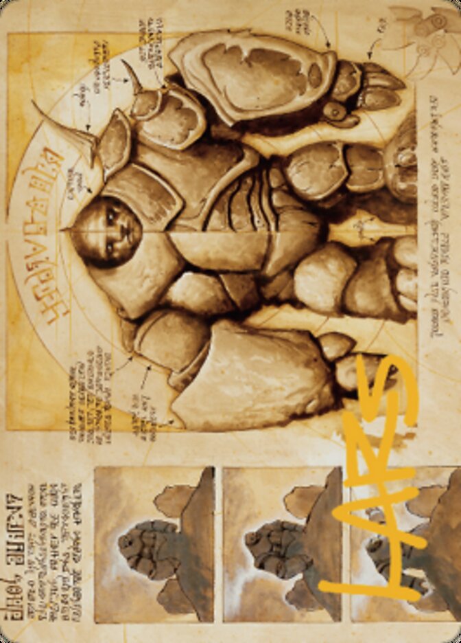 Precursor Golem Art Card (Gold-Stamped Signature) [The Brothers' War Art Series] | Gaming Infinity