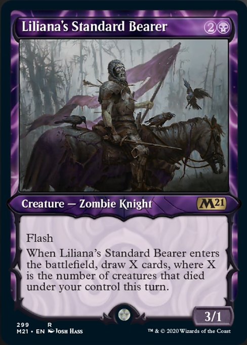 Liliana's Standard Bearer (Showcase) [Core Set 2021] | Gaming Infinity