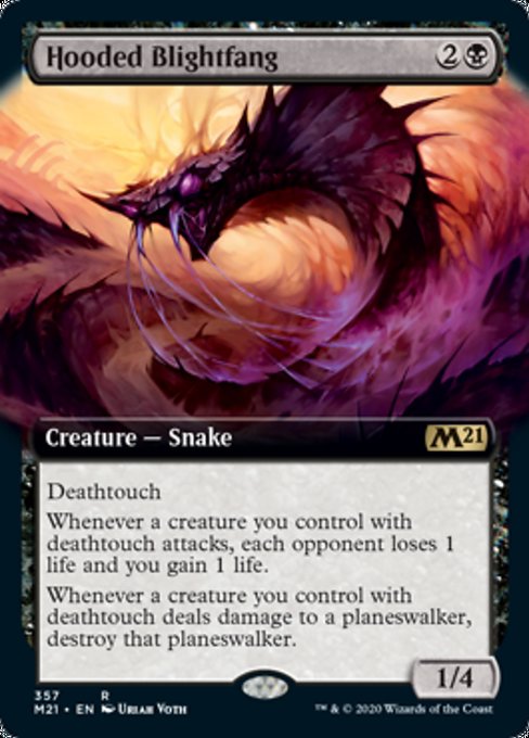 Hooded Blightfang (Extended Art) [Core Set 2021] | Gaming Infinity
