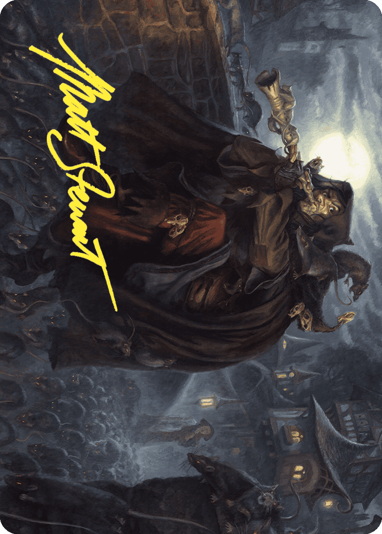 Totentanz, Swarm Piper Art Card (Gold-Stamped Signature) [Wilds of Eldraine Art Series] | Gaming Infinity