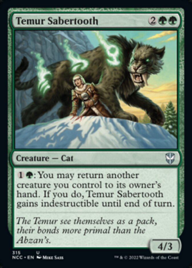 Temur Sabertooth [Streets of New Capenna Commander] | Gaming Infinity