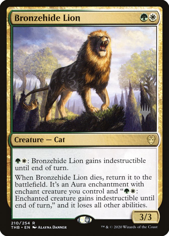 Bronzehide Lion (Promo Pack) [Theros Beyond Death Promos] | Gaming Infinity