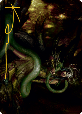 Saryth, the Viper's Fang Art Card (Gold-Stamped Signature) [Innistrad: Midnight Hunt Art Series] | Gaming Infinity