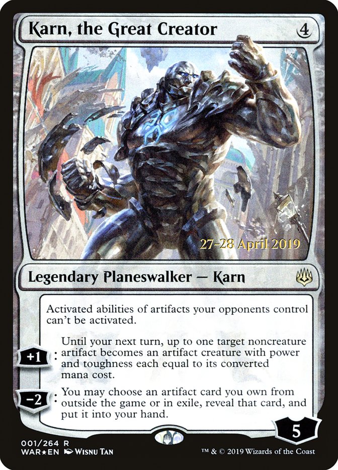 Karn, the Great Creator  [War of the Spark Prerelease Promos] | Gaming Infinity