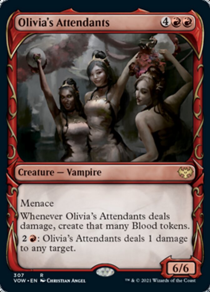 Olivia's Attendants (Showcase Fang Frame) [Innistrad: Crimson Vow] | Gaming Infinity