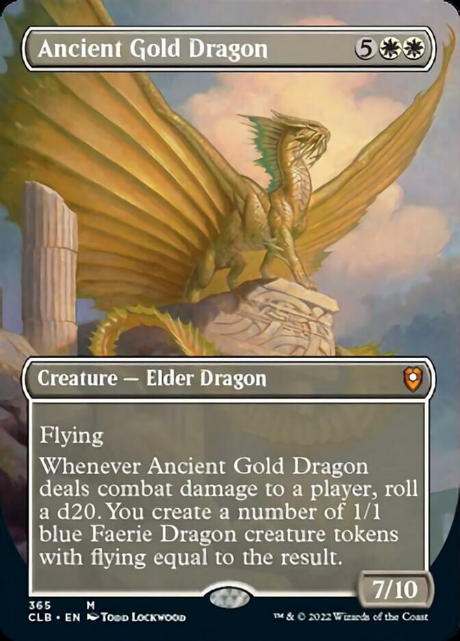 Ancient Gold Dragon (Borderless Alternate Art) [Commander Legends: Battle for Baldur's Gate] | Gaming Infinity