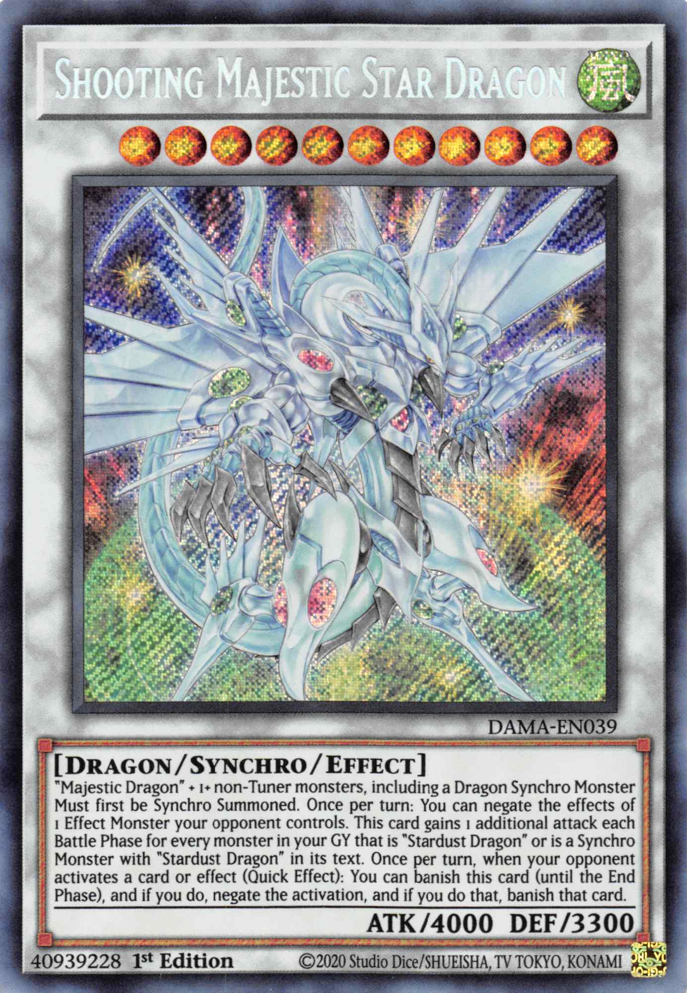 Shooting Majestic Star Dragon [DAMA-EN039] Secret Rare | Gaming Infinity