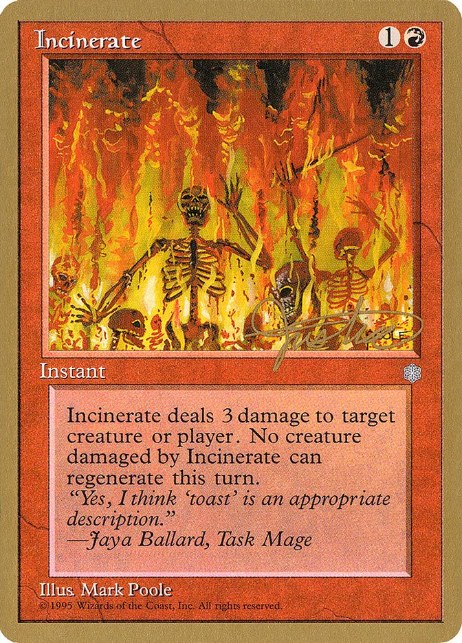 Incinerate (Mark Justice) [Pro Tour Collector Set] | Gaming Infinity