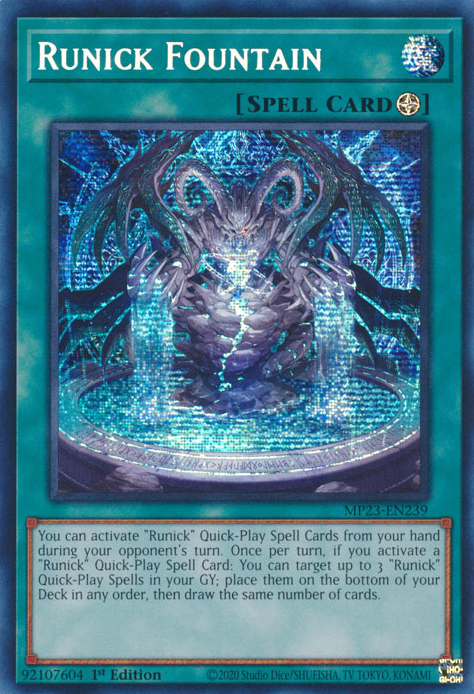 Runick Fountain [MP23-EN239] Prismatic Secret Rare | Gaming Infinity