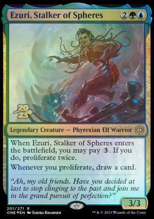Ezuri, Stalker of Spheres [Phyrexia: All Will Be One Prerelease Promos] | Gaming Infinity