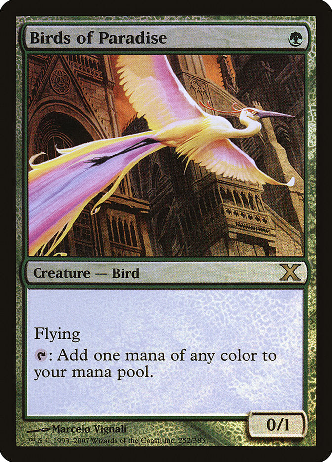 Birds of Paradise (Premium Foil) [Tenth Edition] | Gaming Infinity