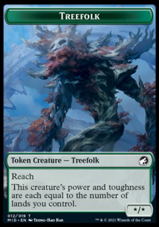 Treefolk Token [Innistrad: Midnight Hunt Tokens] | Gaming Infinity