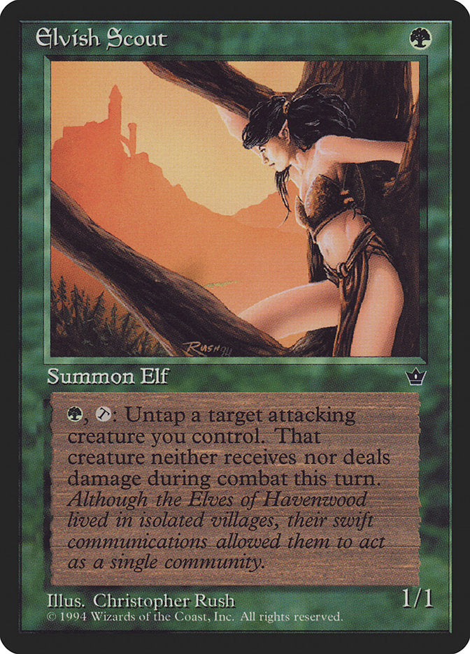 Elvish Scout (Christopher Rush) [Fallen Empires] | Gaming Infinity