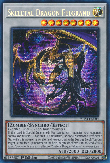 Skeletal Dragon Felgrand [MP23-EN084] Prismatic Secret Rare | Gaming Infinity