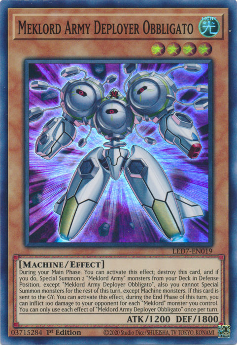 Meklord Army Deployer Obbligato [LED7-EN019] Super Rare | Gaming Infinity