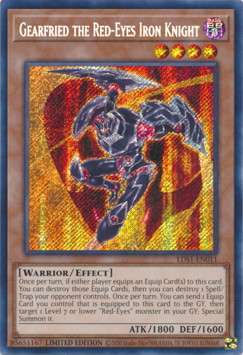 Gearfried the Red-Eyes Iron Knight [LDS1-EN011] Secret Rare | Gaming Infinity