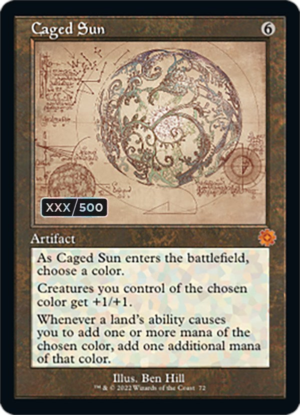 Caged Sun (Retro Schematic) (Serial Numbered) [The Brothers' War Retro Artifacts] | Gaming Infinity