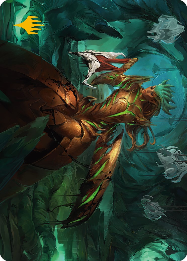 Glissa Sunslayer Art Card (Gold-Stamped Signature) [Phyrexia: All Will Be One Art Series] | Gaming Infinity