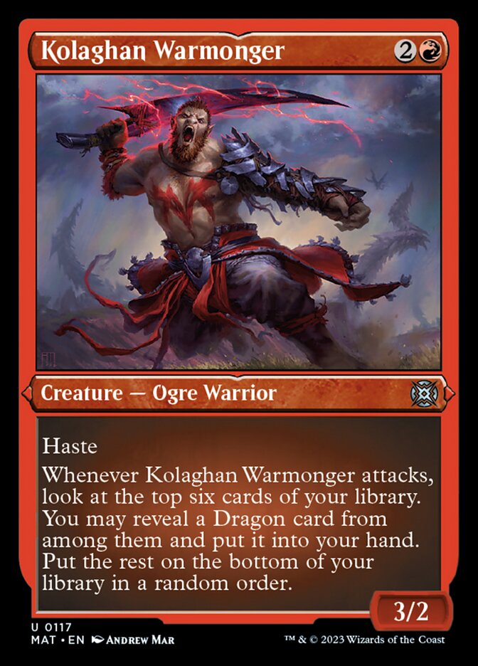 Kolaghan Warmonger (Foil Etched) [March of the Machine: The Aftermath] | Gaming Infinity