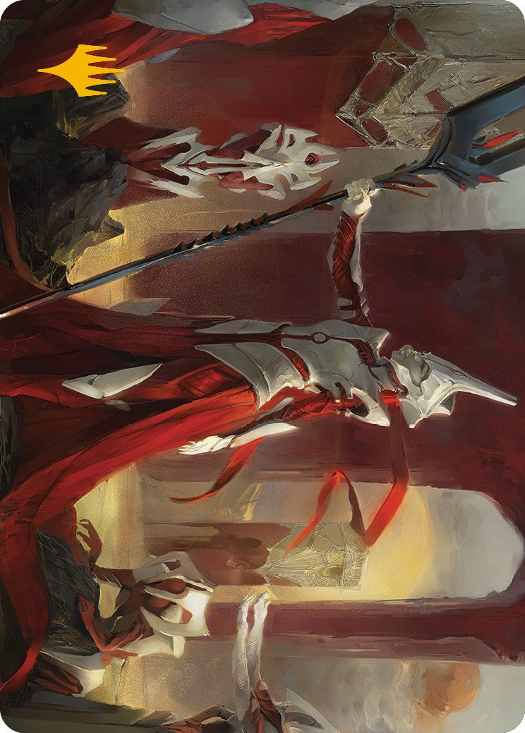 Porcelain Zealot Art Card (Gold-Stamped Signature) [Phyrexia: All Will Be One Art Series] | Gaming Infinity