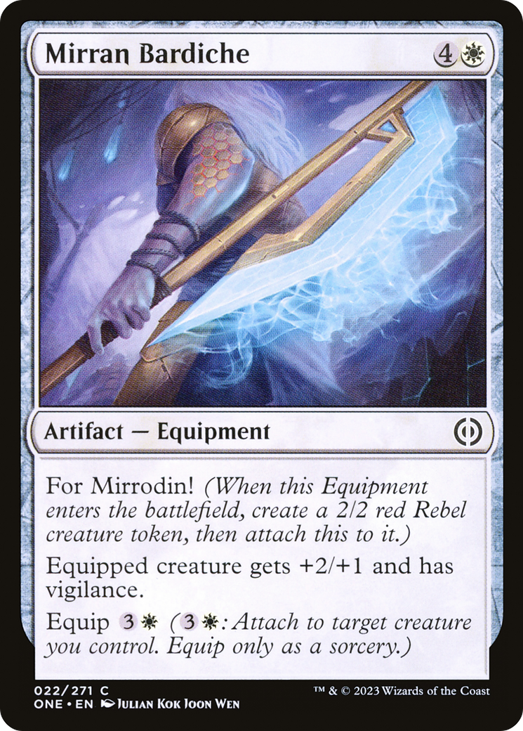 Mirran Bardiche [Phyrexia: All Will Be One] | Gaming Infinity