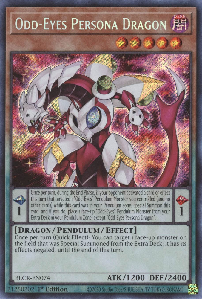 Odd-Eyes Persona Dragon [BLCR-EN074] Secret Rare | Gaming Infinity