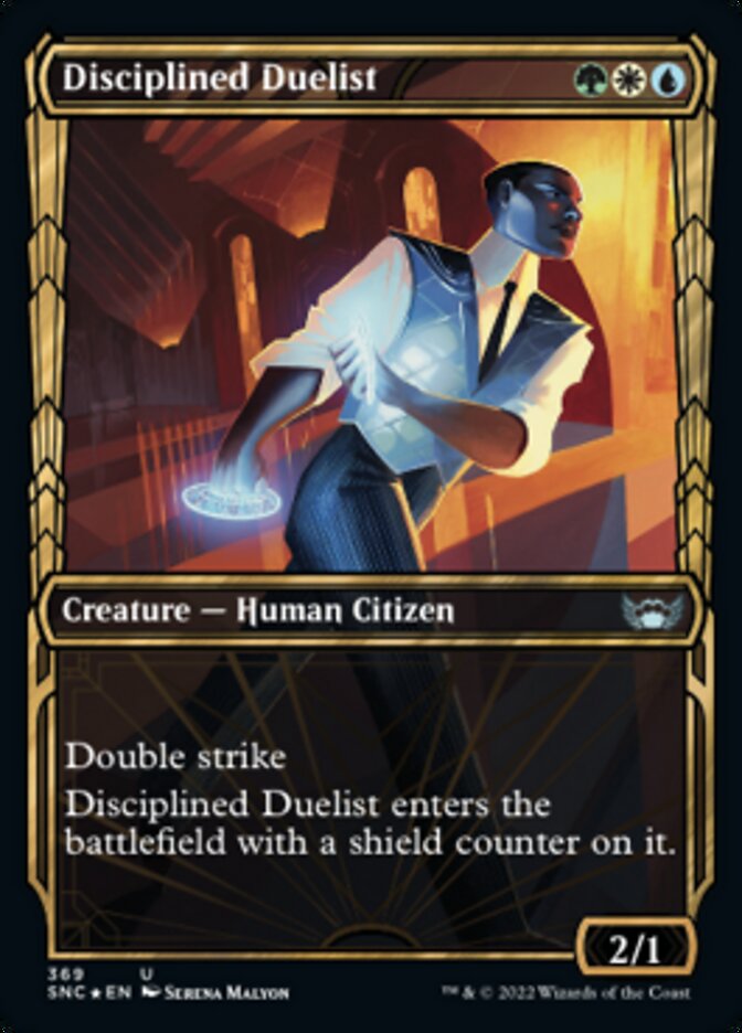 Disciplined Duelist (Showcase Golden Age Gilded Foil) [Streets of New Capenna] | Gaming Infinity