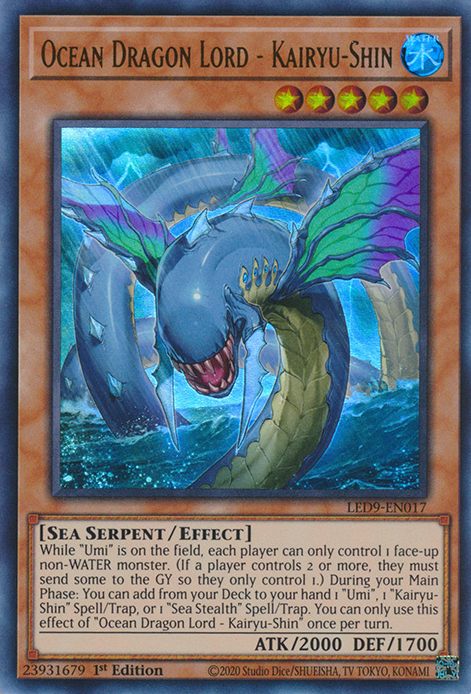 Ocean Dragon Lord - Kairyu-Shin [LED9-EN017] Ultra Rare | Gaming Infinity