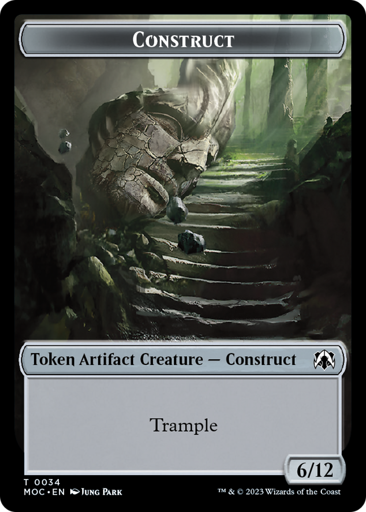 Phyrexian Golem // Construct Double-Sided Token [March of the Machine Commander Tokens] | Gaming Infinity