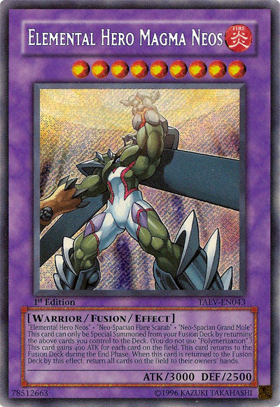 Elemental Hero Magma Neos [TAEV-EN043] Secret Rare | Gaming Infinity