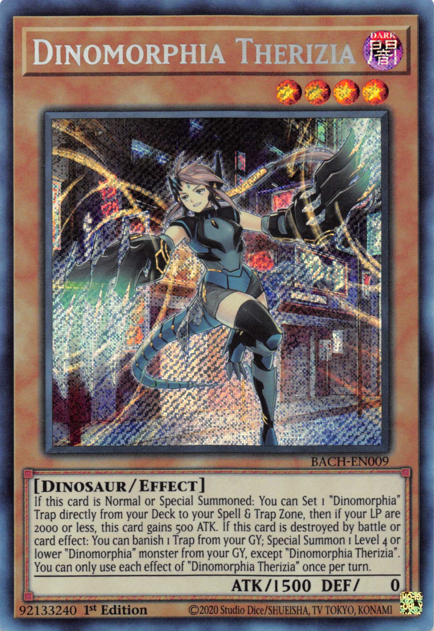 Dinomorphia Therizia [BACH-EN009] Secret Rare | Gaming Infinity