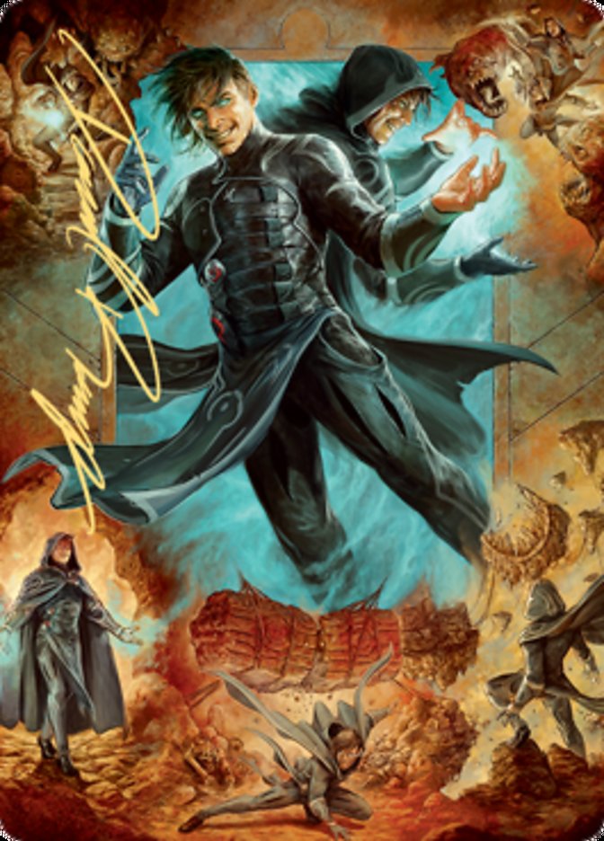 Jace, Mirror Mage 2 Art Card (Gold-Stamped Signature) [Zendikar Rising Art Series] | Gaming Infinity