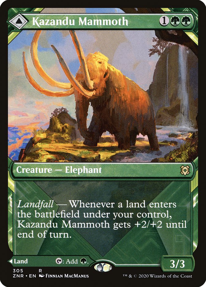 Kazandu Mammoth // Kazandu Valley (Showcase) [Zendikar Rising] | Gaming Infinity