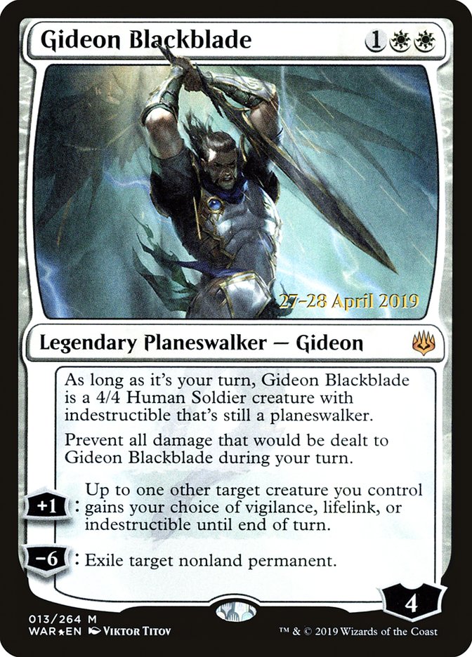 Gideon Blackblade  [War of the Spark Prerelease Promos] | Gaming Infinity