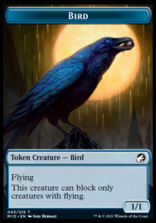 Bird Token [Innistrad: Midnight Hunt Tokens] | Gaming Infinity